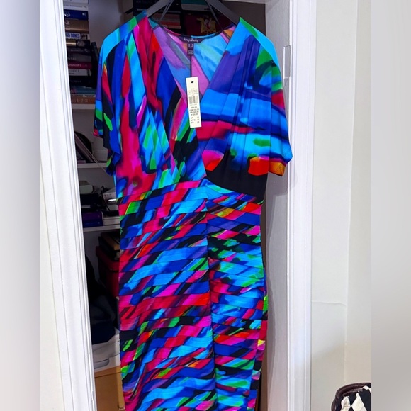 🌸 Vintage Stunning Long Tall Sally Eclipse Multicolour Spring Shutter Dress - Picture 1 of 16
